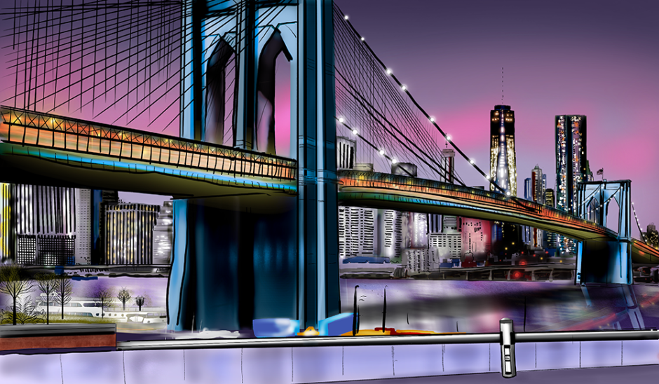 Brooklyn Bridge background for MadPipe