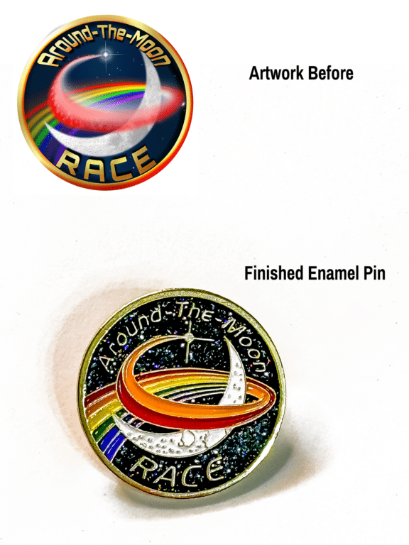 Around the Moon Race Pin